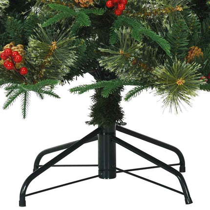 Kunstigt Hinged Juletræ Grøn 210 cm PVC, PE og Stål