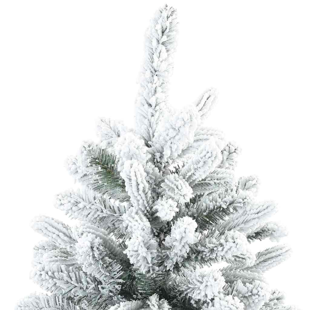 Kunstigt bøjelig juletræ snefløjtet Hvid 180 cm PVC, PE og stål