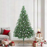 Kunstig Forbelyst Juletræ med 300 LED'er Grøn 240 cm PVC
