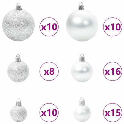 Kunstig Forbelyst Juletræ med 300 LED'er Lyserød 240 cm PVC