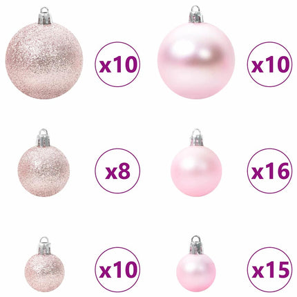 Kunstig Forbelyst Juletræ med 300 LED'er Sort 180 cm PVC