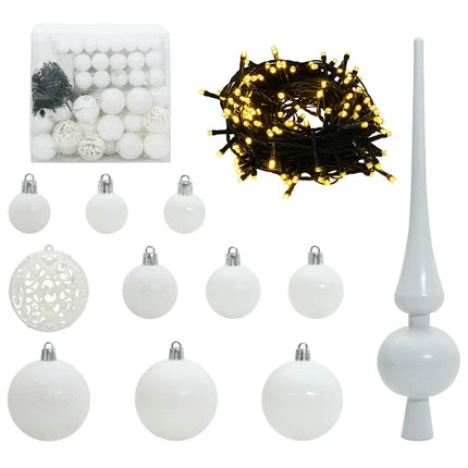 Kunstig Forbelyst Juletræ med 300 LED'er Sort 180 cm PVC
