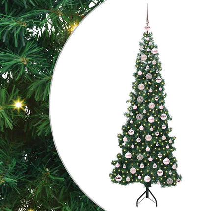 Hjørne Kunstigt Juletræ Grøn 180 cm PVC og metal