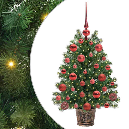 Kunstigt juletræ med 150 LED'er med stativ Grøn 75 cm PE og PVC