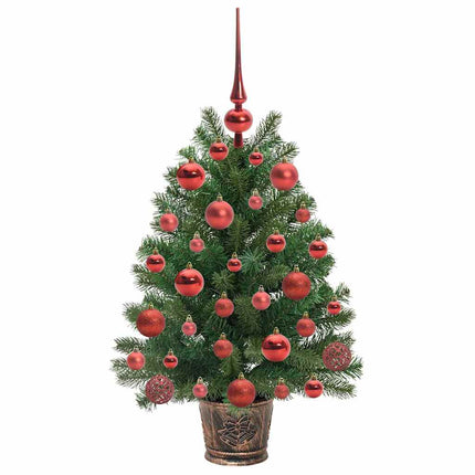 Kunstigt juletræ med 150 LED'er med stativ Grøn 75 cm PE og PVC