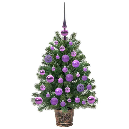 Kunstigt juletræ med 150 LED'er med stativ Grøn 75 cm PE og PVC
