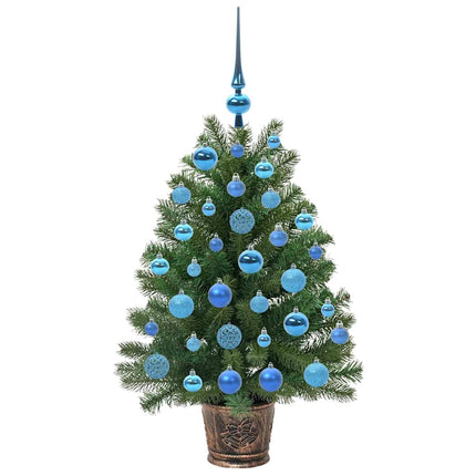 Kunstigt juletræ med 150 LED'er med stativ Grøn 95 cm PE og PVC