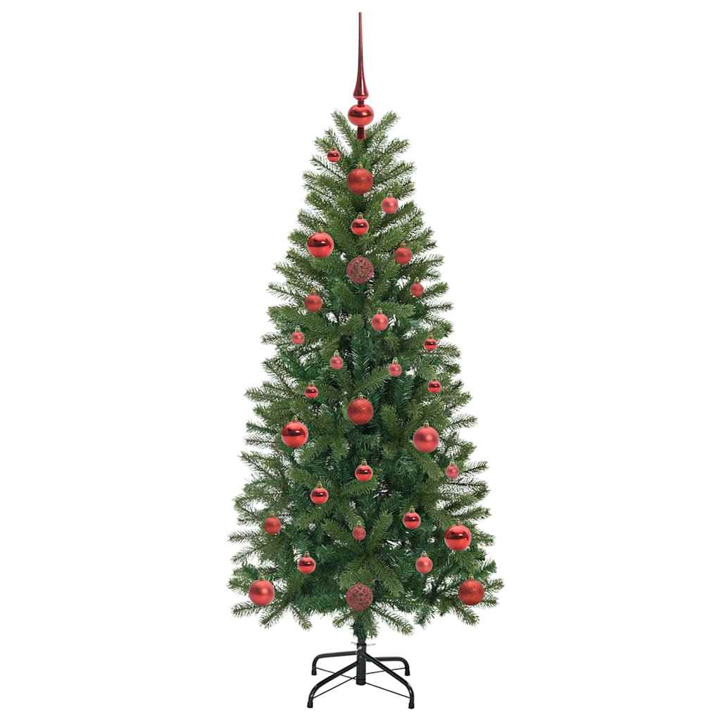 Kunstigt juletræ med 150 LED'er Grøn 120 cm PE og PVC