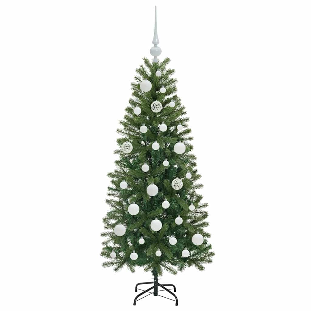 Kunstigt juletræ med 150 LED'er Grøn 120 cm PE og PVC