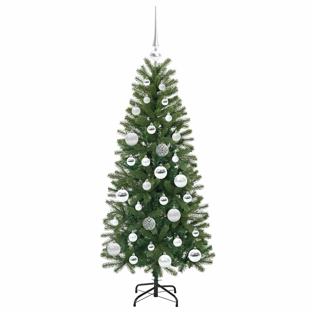 Kunstigt juletræ med 150 LED'er Grøn 120 cm PE og PVC