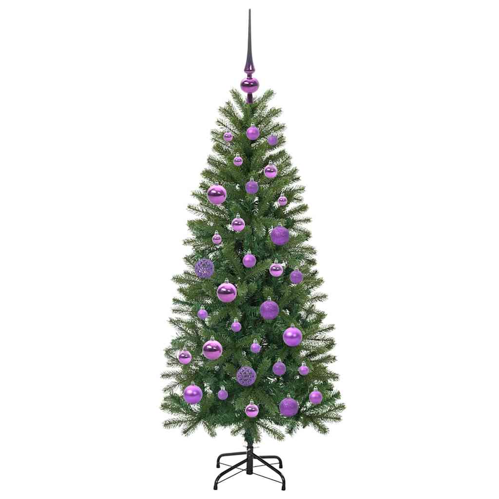 Kunstigt juletræ med 150 LED'er Grøn 120 cm PE og PVC