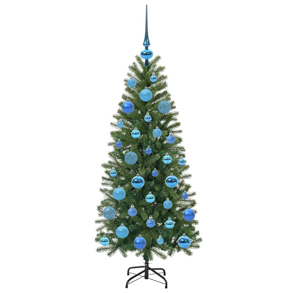 Kunstigt juletræ med 150 LED'er Grøn 120 cm PE og PVC