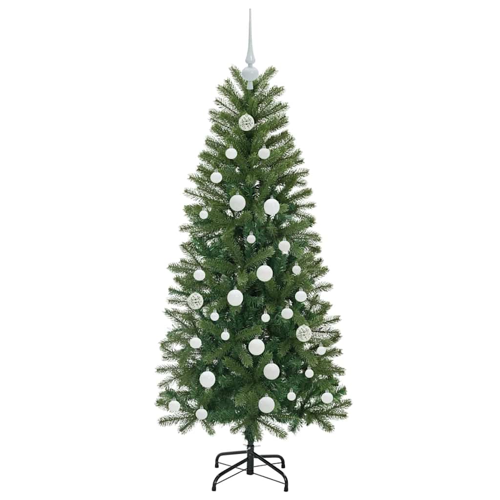 Kunstigt juletræ med 150 LED'er Grøn 150 cm PE og PVC