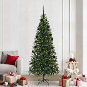 Kunstigt juletræ med 300 LED'er Grøn 210 cm PE og PVC