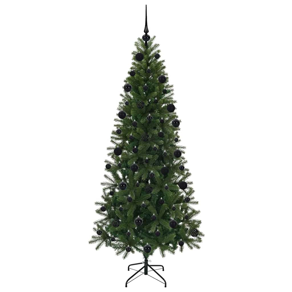 Kunstigt juletræ med 300 LED'er Grøn 210 cm PE og PVC
