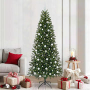 Kunstigt juletræ med 300 LED'er Grøn 210 cm PE og PVC