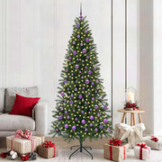 Kunstigt juletræ med 300 LED'er Grøn 210 cm PE og PVC