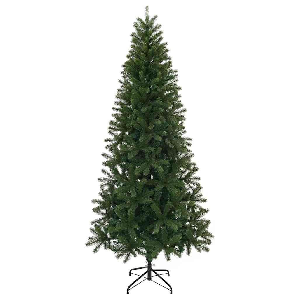 Kunstigt juletræ med 300 LED'er Grøn 240 cm PE og PVC