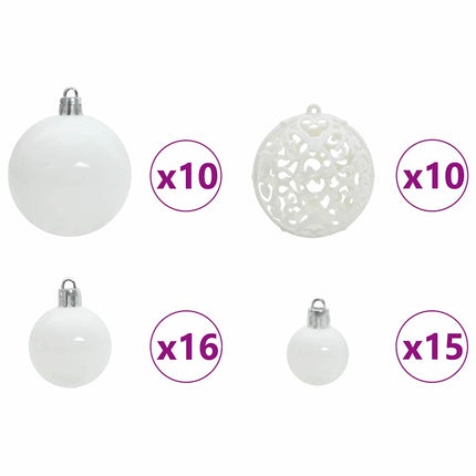 Kunstigt Hinged Juletræ med 300 LED'er Grøn 210 cm PE og PVC