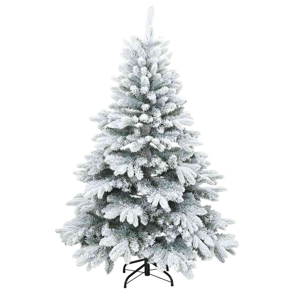 Kunstigt juletræ med 150 LED'er Hvid 150 cm PE og PVC