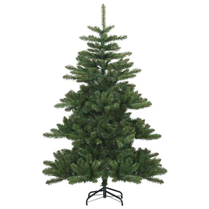 Kunstigt Hinged Juletræ med 150 LED'er Grøn 150 cm PVC og Stål