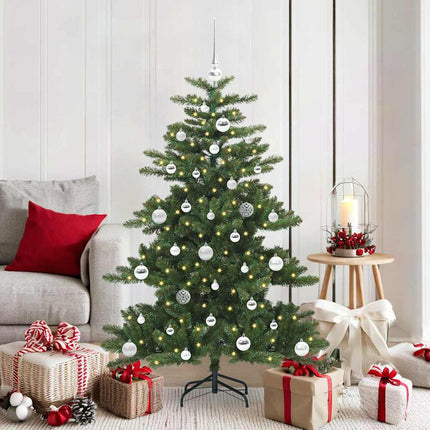 Kunstigt Hinged Juletræ Grøn 150 cm PVC og Stål