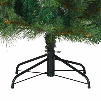 Kunstigt juletræ med 300 LED'er Grøn 210 cm PE og PVC