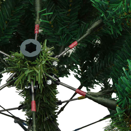 Kunstigt juletræ med 300 LED'er Grøn 210 cm PE og PVC