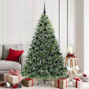 Kunstigt juletræ med 300 LED'er Grøn 180 cm PE og PVC
