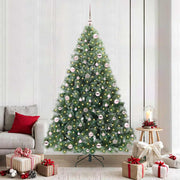 Kunstigt juletræ med 300 LED'er Grøn 210 cm PE og PVC