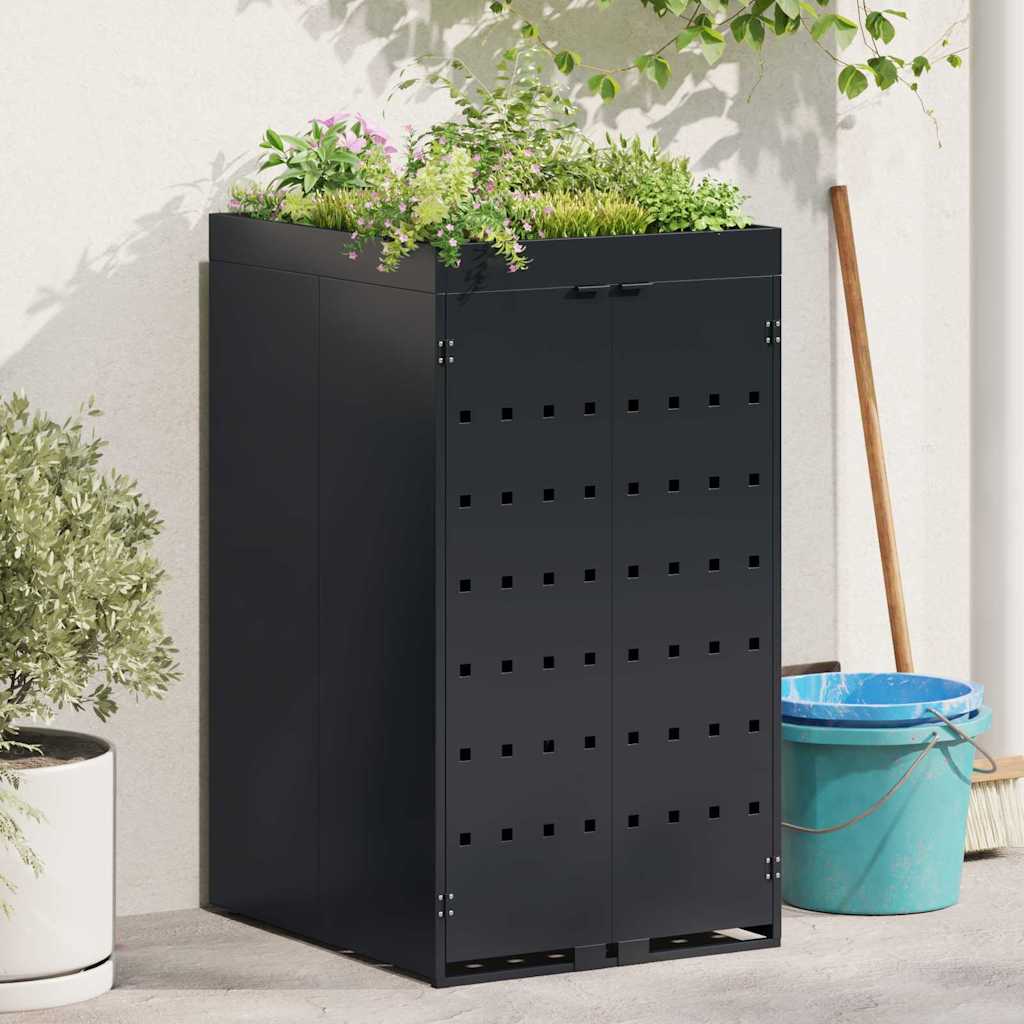 vidaXL Affaldsbeholder Opbevaring - Med Plantekasse Tag - Til 240L Beholder