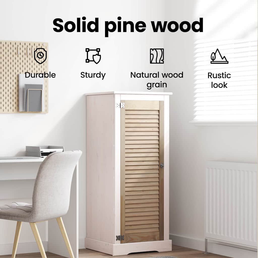Skabsdør Naturfarvet 110 x 2,1 x 39,5 cm Massiv fyrretræ