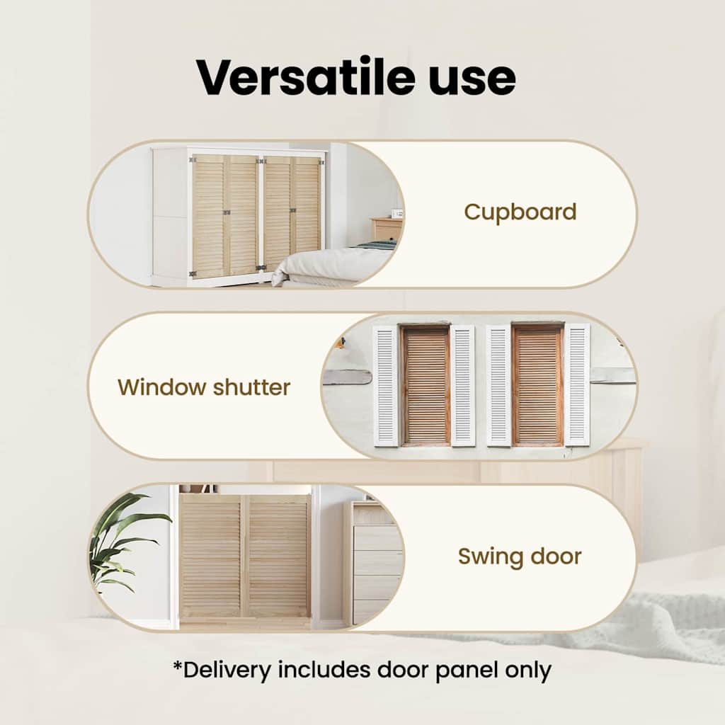 Skabsdør Naturfarvet 110 x 2,1 x 39,5 cm Massiv fyrretræ