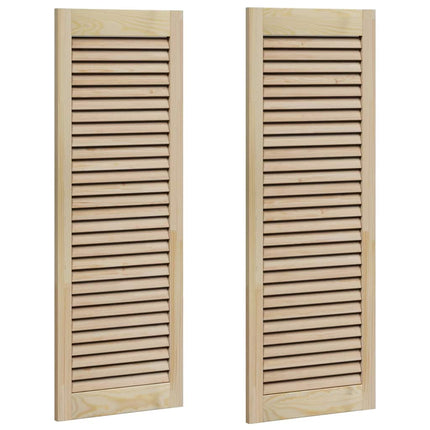 Skabsdør 2 pcs Naturfarvet 110 x 2,1 x 39,5 cm Massiv fyrretræ