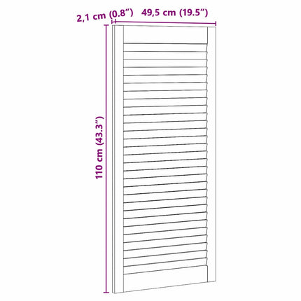 Skabsdør Naturfarvet 49,5 x 2,1 x 110 cm Massiv fyrretræ