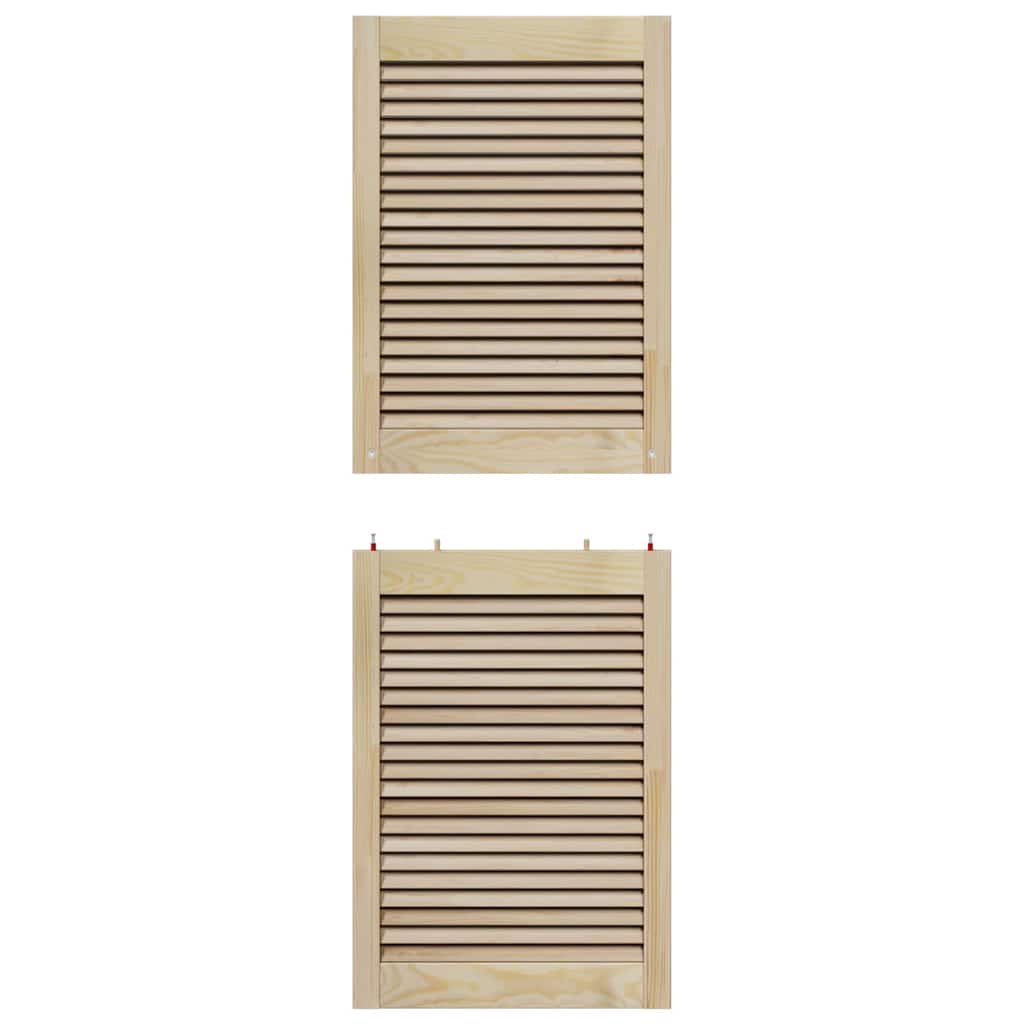 Skabsdør med dør 2 pcs Naturfarvet 49,5 x 2,1 x 140,5 cm