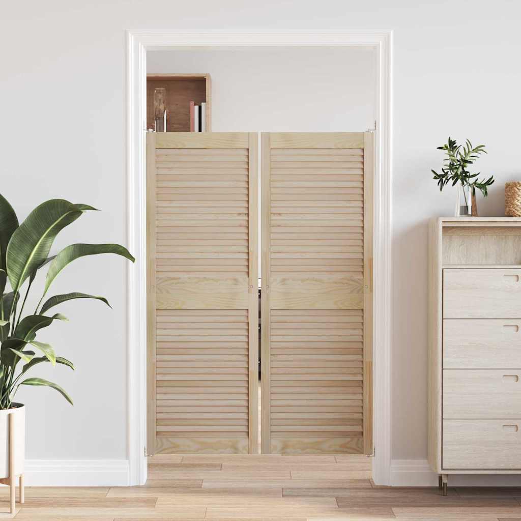 Skabsdør med dør 2 pcs Naturfarvet 49,5 x 2,1 x 140,5 cm