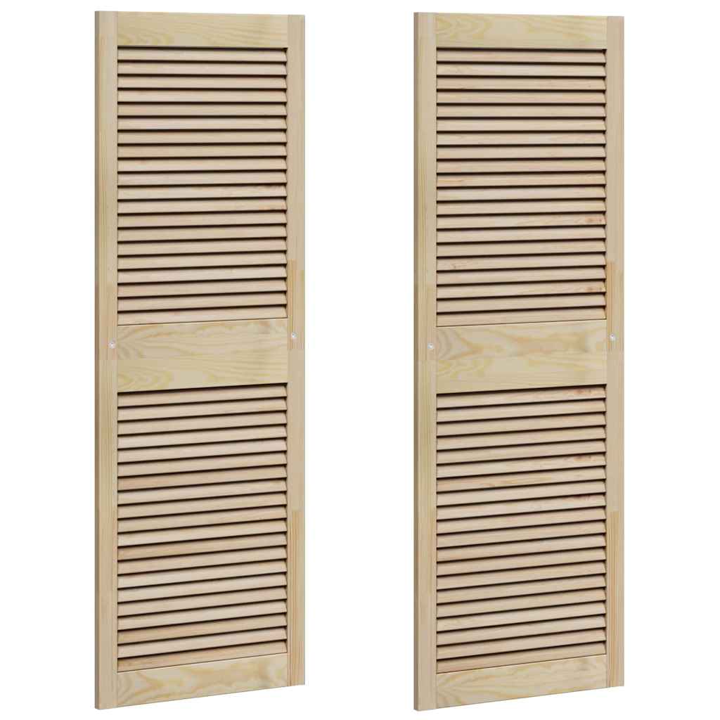 Skabsdør med dør 2 pcs Naturfarvet 49,5 x 2,1 x 140,5 cm