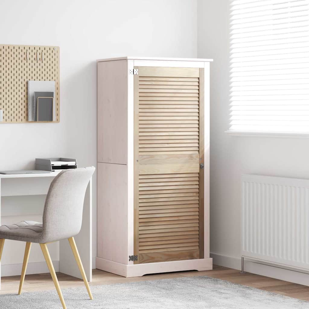 Skabsdør Naturfarvet 140,5 x 2,1 x 59,5 cm Massiv fyrretræ
