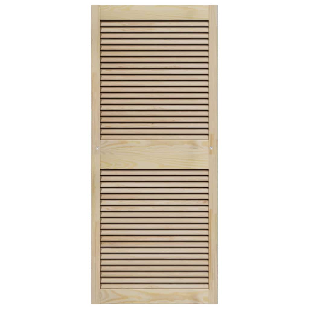 Skabsdør Naturfarvet 140,5 x 2,1 x 59,5 cm Massiv fyrretræ