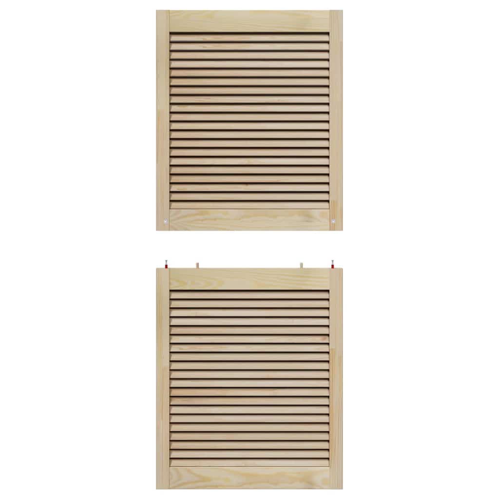 Skabsdør med dør 2 pcs Naturfarvet 140,5 x 2,1 x 59,5 cm