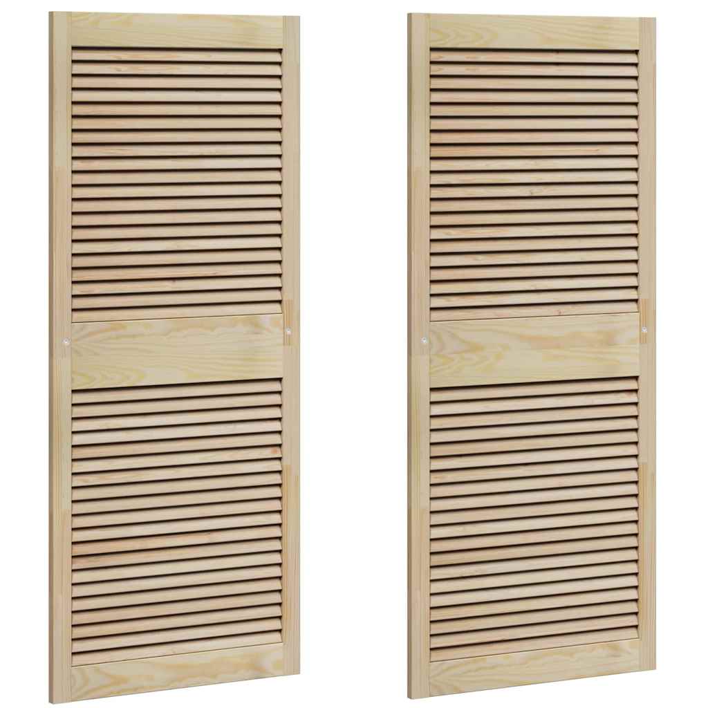 Skabsdør med dør 2 pcs Naturfarvet 140,5 x 2,1 x 59,5 cm