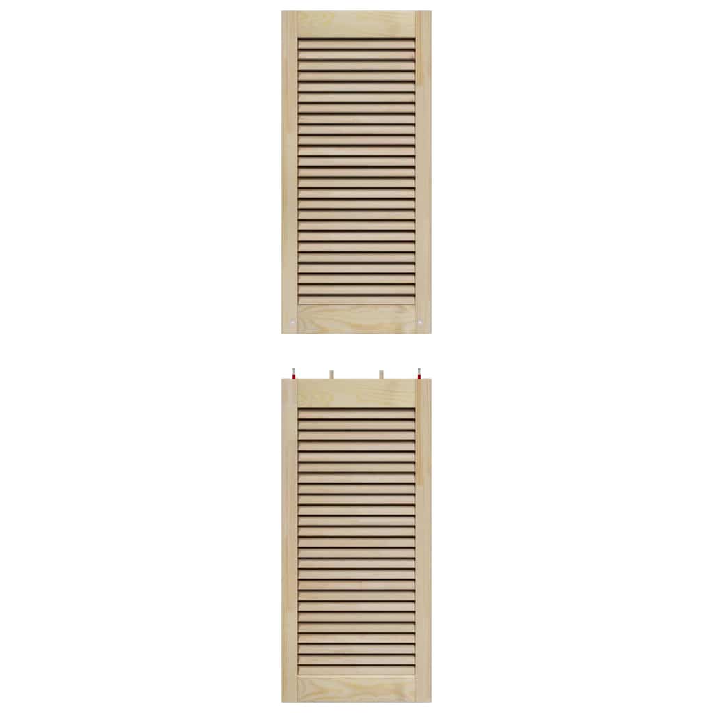 Skabsdør 2 pcs Naturfarvet 170 x 2,1 x 39,5 cm Massiv fyrretræ