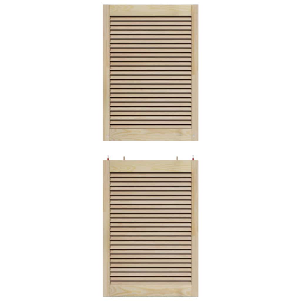 Skabsdør Naturfarvet 170 x 2,1 x 59,5 cm Massiv fyrretræ