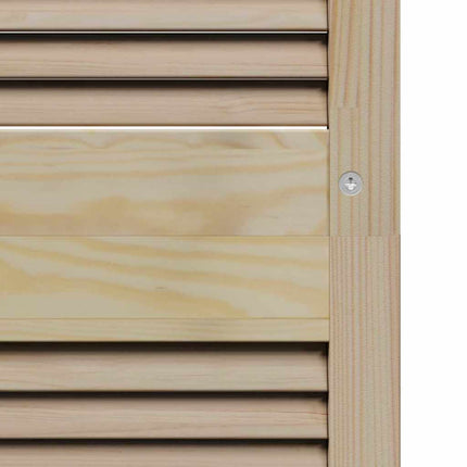 Skabsdør 2 pcs Naturfarvet 201 x 2,1 x 49,5 cm Massiv fyrretræ