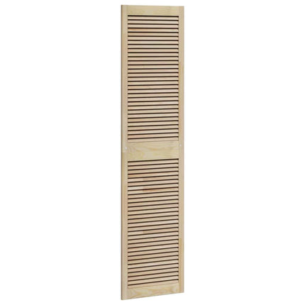 Skabsdør 2 pcs Naturfarvet 201 x 2,1 x 49,5 cm Massiv fyrretræ