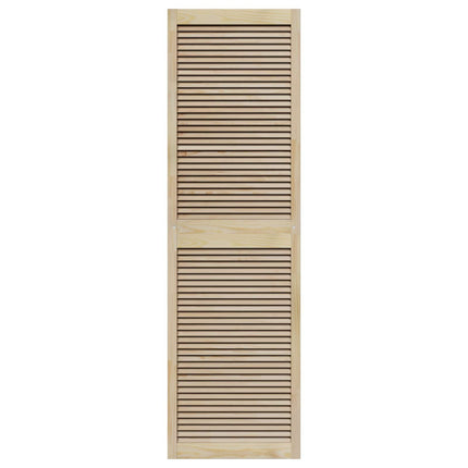 Skabsdør 2 pcs Naturfarvet 201 x 2,1 x 59,5 cm Massiv fyrretræ