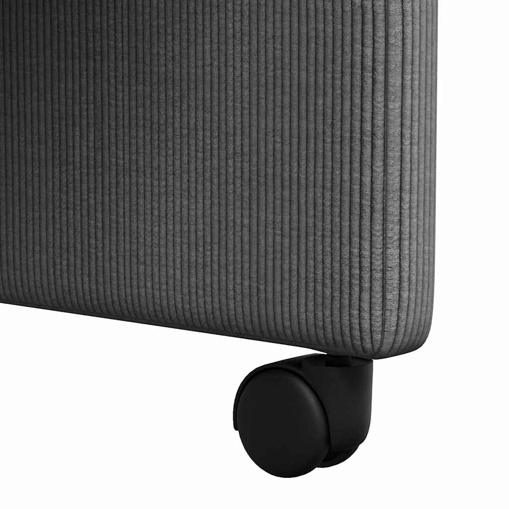 Spisebordsstole med hjul 2 pcs Mørkegrå 57 x 66 x 94 cm