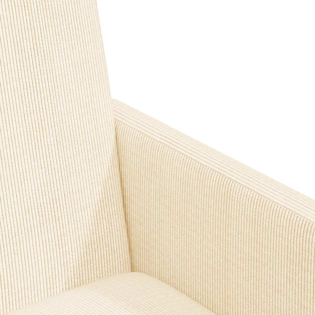 Spisebordsstole med hjul med hjul 2 pcs Creme 57 x 66 x 94 cm