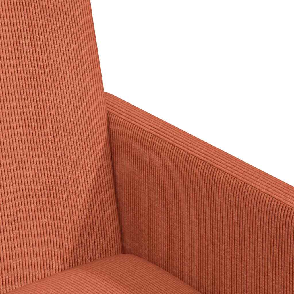 Spisebordsstole med hjul 2 pcs Rød orange 57 x 66 x 94 cm